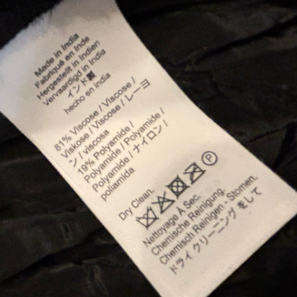 J. Crew Women's Palermo Dress in Viscose-Blend Crinkle Black Side Slit - medium - Picture 6 of 7